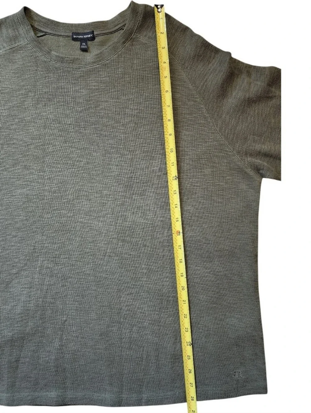 ​Banana Republic 2XL Green Long Sleeve Thermal Waffle Knit Shirt Outdoor XXL